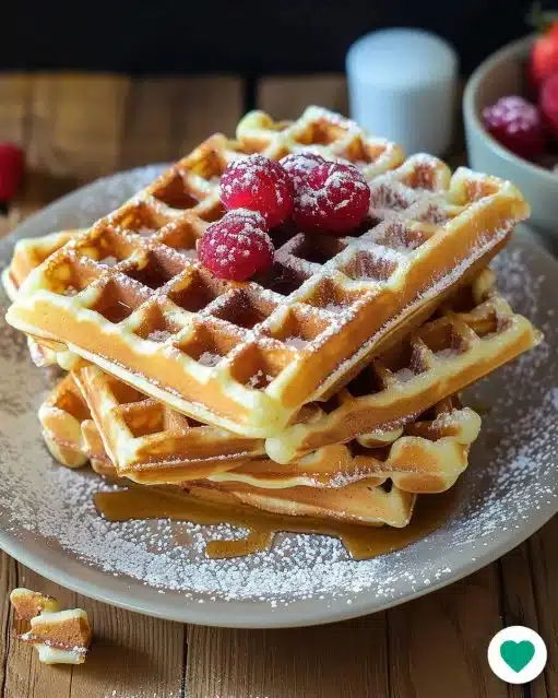 Gaufres de foire croustillantes et savoureuses prêtes à être dégustées.