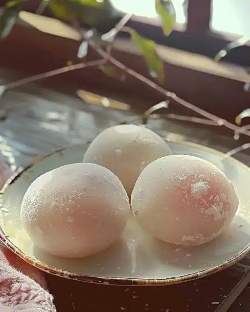 Mochi traditionnel japonais savoureux et moelleux