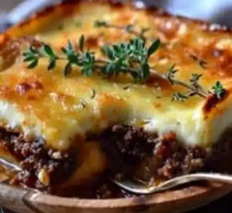 Moussaka grecque avec aubergines, viande hachée et sauce béchamel