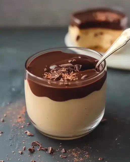 Mousse de beurre de cacahuète végane servie dans un bol