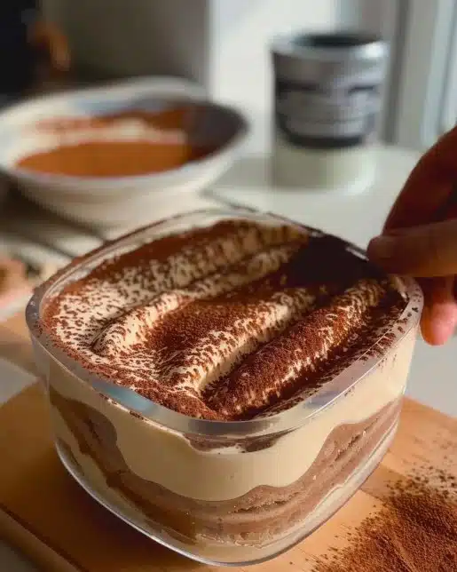 Part de tiramisu savoureux dans une assiette, désert traditionnel italien.