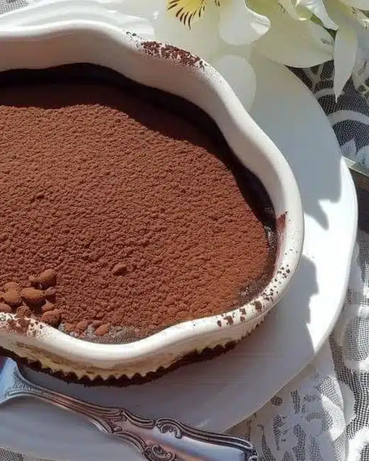 Tiramisu classique, un dessert italien riche et crémeux au café et cacao.