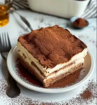 Tiramisu traditionnel, dessert italien à base de café et de mascarpone