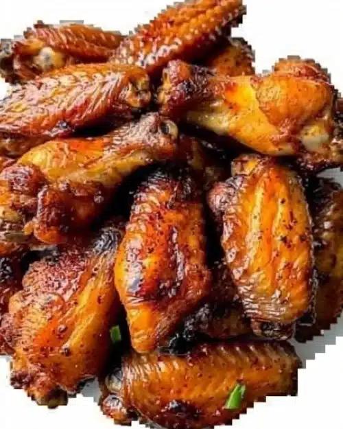 Ailes de poulet croustillantes dorées et appétissantes présentées dans un plat