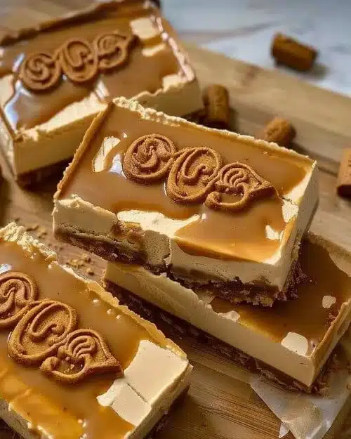 Barres glacées au spéculoos, dessert glacé irrésistible et savoureux.
