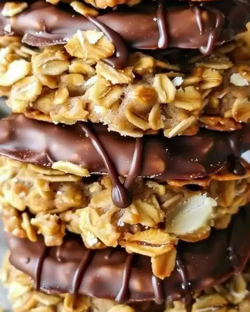 Biscuits aux flocons d’avoine savoureux et sains sur une assiette.