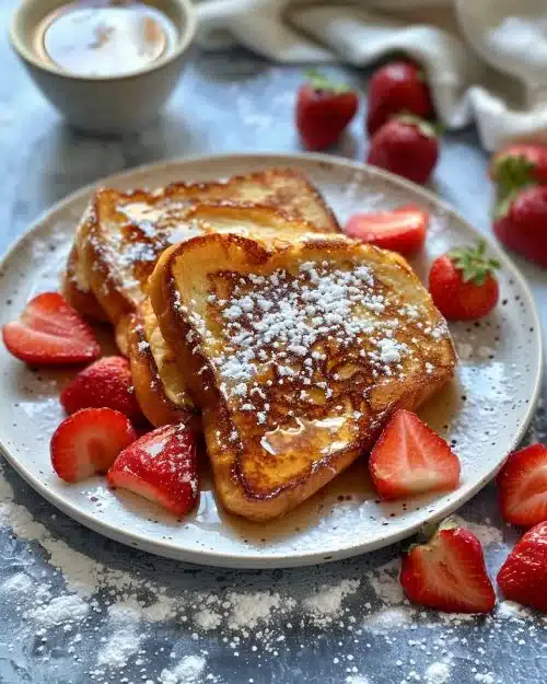 Brioche Perdue OWARI garnie de fraises fraîches et savoureuses