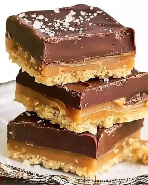 Carrés choco-caramel irrésistibles avec chocolat et caramel