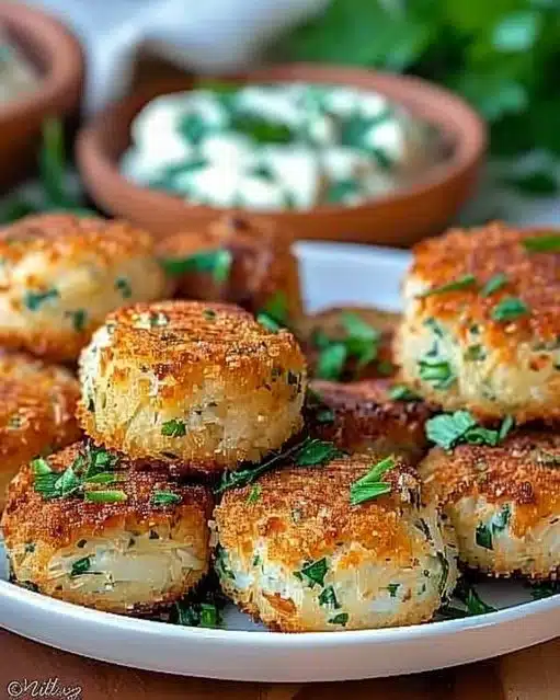Croquettes de thon aux herbes fraîches prêtes à déguster