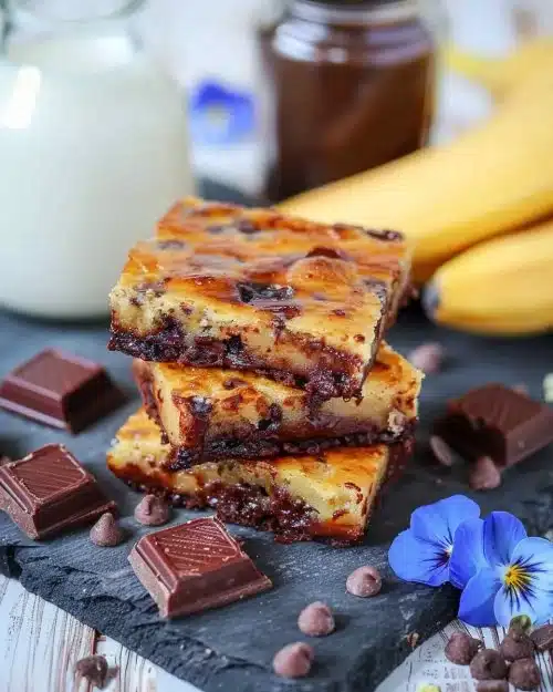 Fondant banane et chocolat sain, délicieux et nutritif pour les amateurs de sucré.