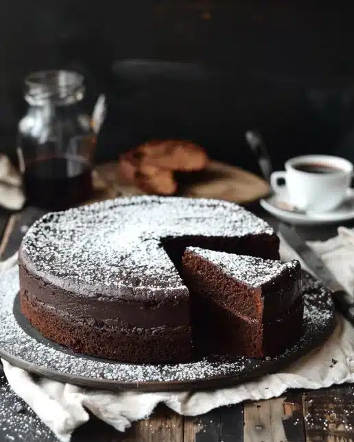 Gâteau au chocolat moelleux, dessert riche et fondant au chocolat
