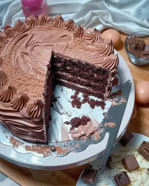 Gâteau Mathilda décoré, un délicieux dessert au chocolat et fruits