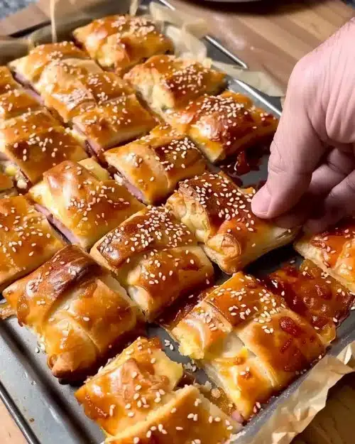 Gougères farcies au fromage et au jambon, délicieuses bouchées apéritives