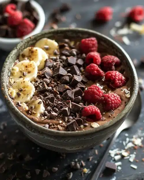 Petit-déjeuner chocolaté sain et délicieux