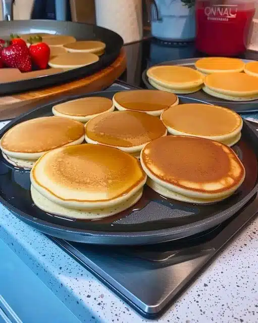 Pancakes sains et aérés préparés pour le petit déjeuner