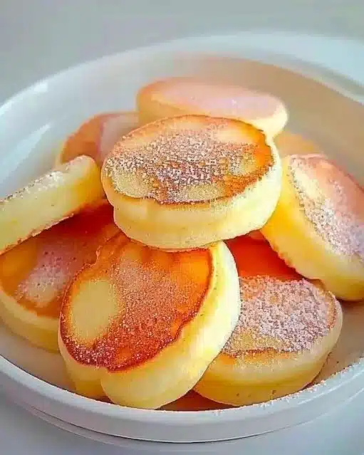 Pancakes moelleux garnis de sirop d'érable et de fruits frais