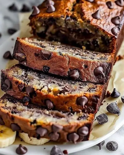 Recette de Pain à la Banane aux Pépites de Chocolat Hyper Moelleux