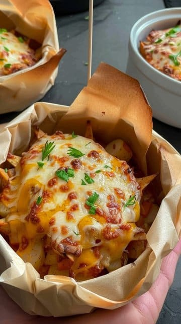 Dîner de poulet et légumes au fromage sur une plaque