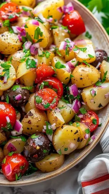 Salade de pommes de terre rôties