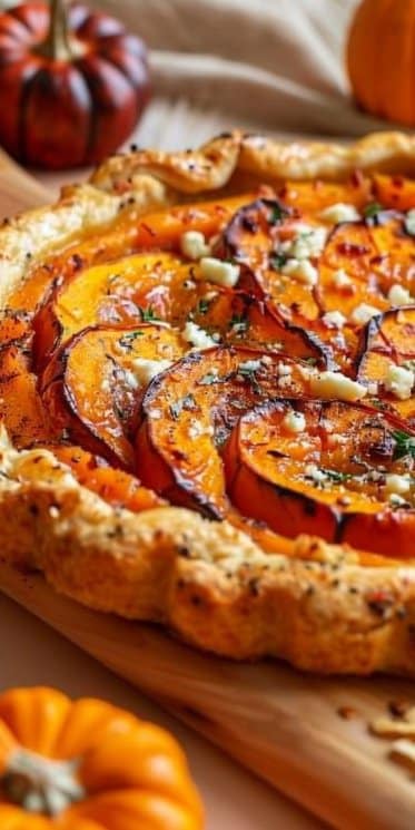 Tarte rustique potimarron et féta