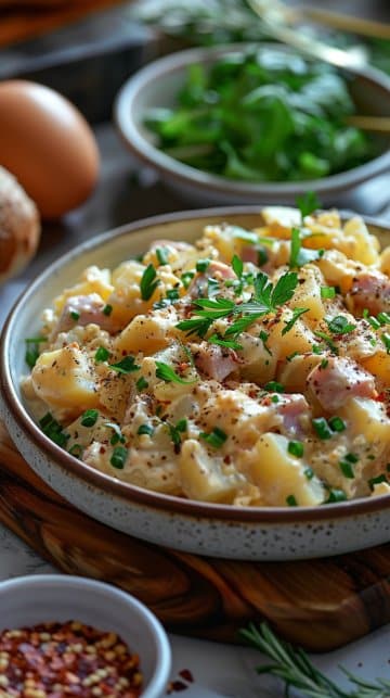 Salade de Pommes de Terre au Thon et aux Œufs Frais