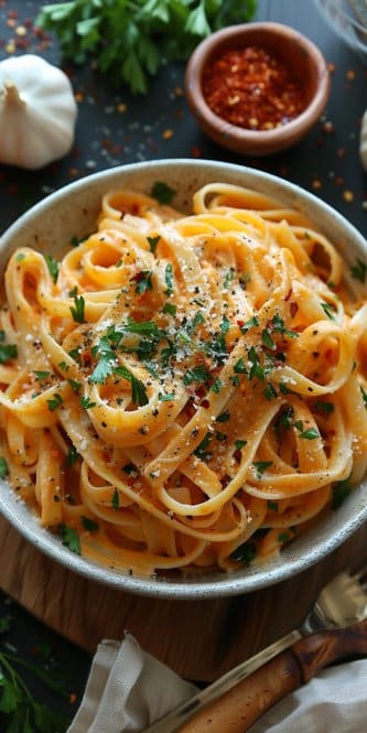 Sauce de pâtes au potiron butternut crémeuse