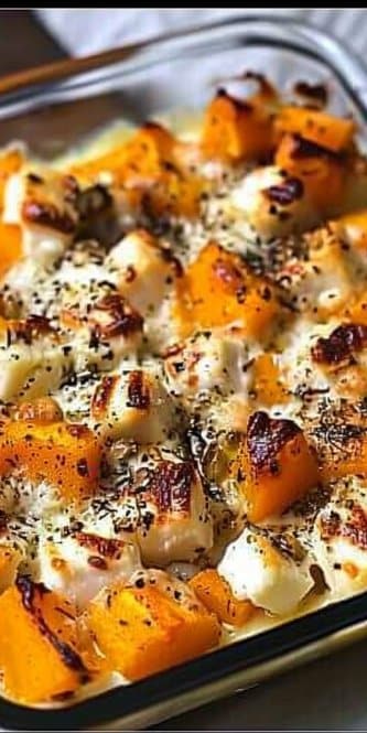 Gratin de potimarron et chèvre