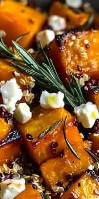 Potimarron Rôti, Feta, Thym et Quinoa