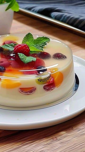 Panna Cotta avec coulis de fruits