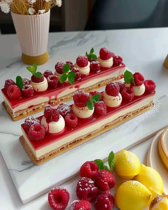 Gâteau au fromage à la framboise crémeux