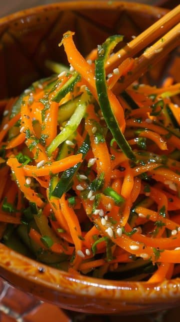 Salade de concombre et carottes