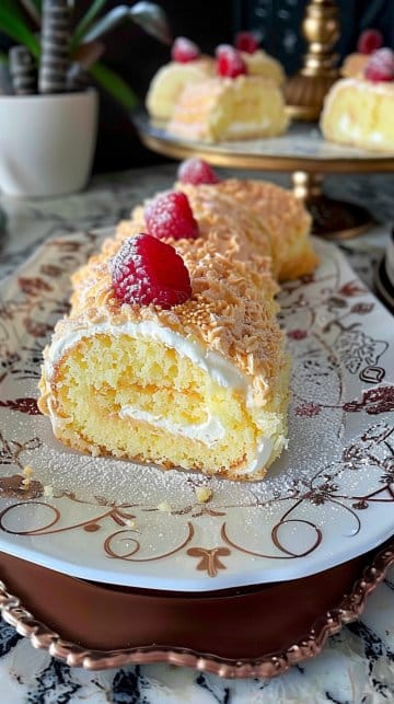 Gâteau roulé simple sans crème