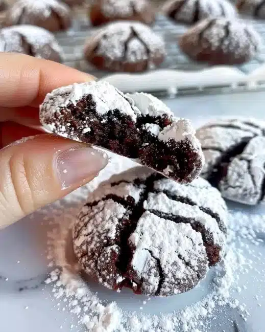 Biscuits au chocolat craquelés, croustillants et savoureux à déguster avec un café.