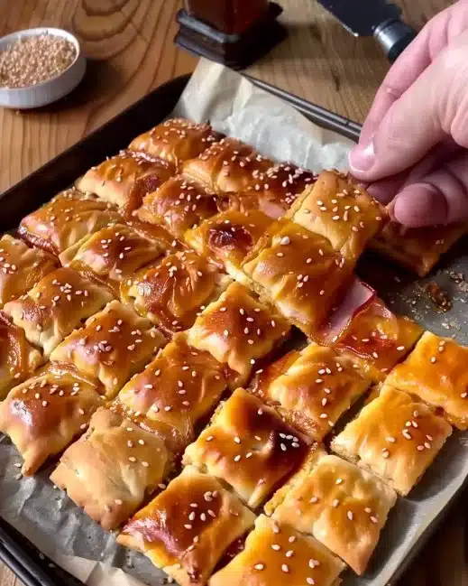 Bouchées apéritives farcies au fromage et jambon, parfaites pour les fêtes