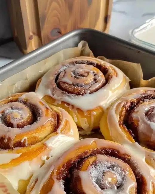 Brioches à la cannelle moelleuses et délicieuses, parfaites pour le petit déjeuner.