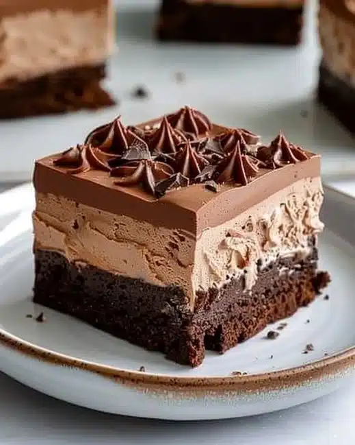 Brownies Mousse au Chocolat, dessert fondant et gourmand.