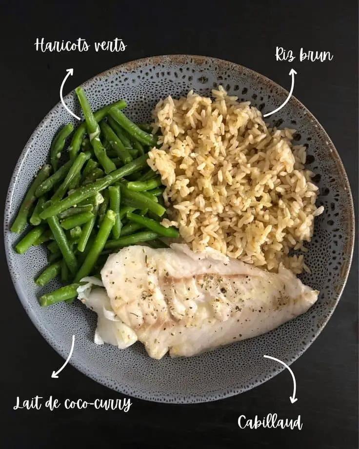 Cabillaud au lait de coco et curry