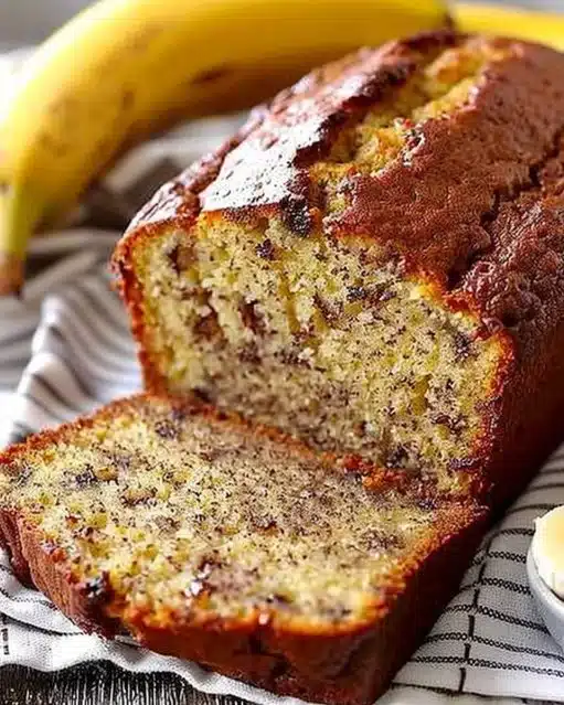 Pain aux bananes classique et moelleux, parfait pour tous les amateurs.