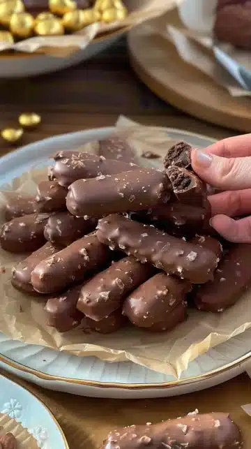 Cookies enrobés de chocolat délicieux et gourmands