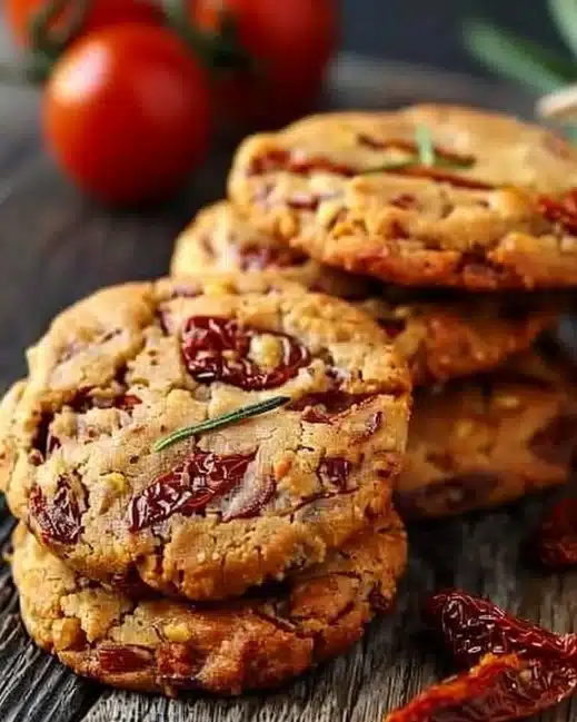 Cookies aux tomates séchées et chorizo, une délicieuse recette salée.