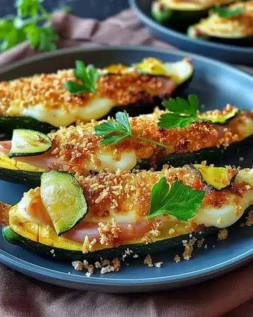 Cordon Bleu de Courgette appétissant prêt à être dégusté