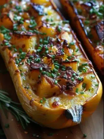 Demi potimarrons gratinés au four, plat savoureux et réconfortant