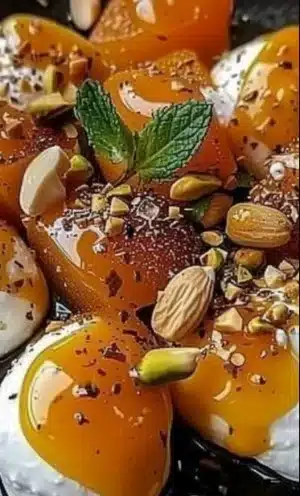 Butternut caramélisé avec burrata et éclats de pistaches, plat automnal délicieux