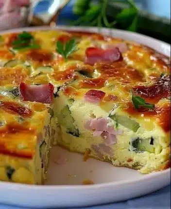 Flan de courgettes au jambon et mozzarella, un plat délicieux et nutritif