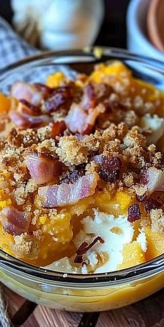 Crumble De Potiron Au Bacon Et Chèvre