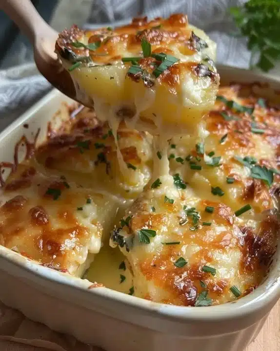 Gratin de pommes de terre à la raclette, savoureux et réconfortant