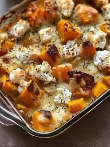Gratin de potimarron et chèvre, plat d'automne réconfortant