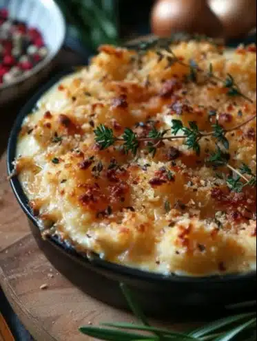 Gratin de Potiron dégusté dans un plat au four, illustrant une recette savoureuse.