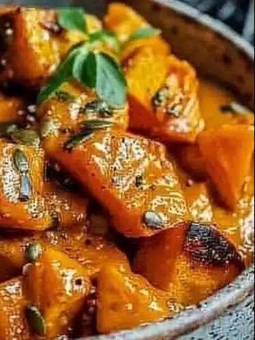 Bol de Mafé de Courge Végétarien, plat coloré et épicé avec courge et sauce arachide.