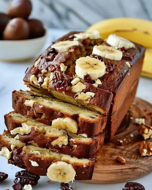 Pain Bananes au Yaourt Grec, un délice sucré et sain à savourer.